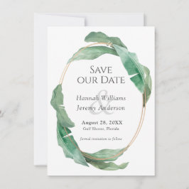 Exotische tropische Foliage Hochzeit speichern Sie Save The Date