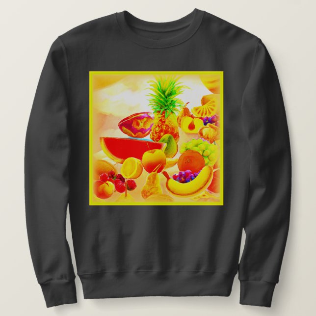 Exotische tropische Früchte Malerei. Jetzt kaufen Sweatshirt (Design vorne)