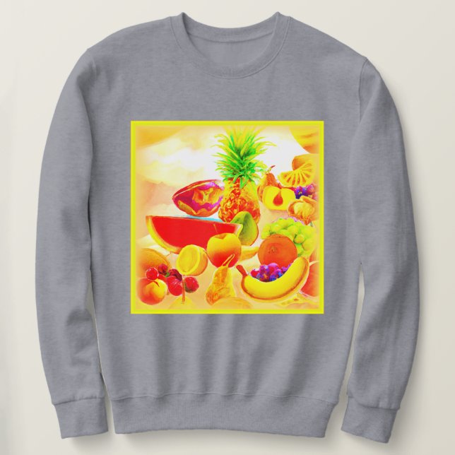 Exotische tropische Früchte Malerei. Jetzt kaufen Sweatshirt (Design vorne)