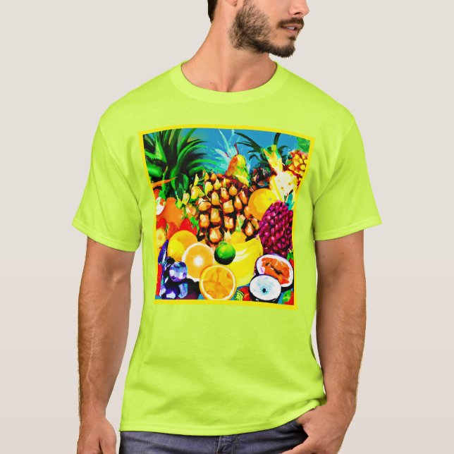 Exotische tropische Früchte Malerei. Jetzt kaufen T-Shirt (Vorderseite)