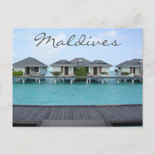 Exotische tropische Insel Malediven Strandbungalow Postkarte
