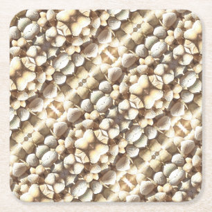 Exotische tropische Muscheln Sommerstrand Thema Rechteckiger Pappuntersetzer
