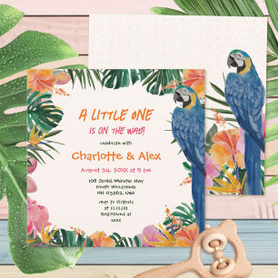 Exotische Tropische Papageien-Jungle-Babyparty Einladung