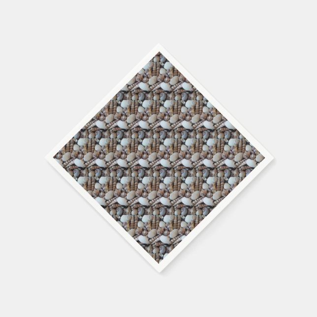 Exotische tropische Sommer-Muscheln Fotografie Serviette (Ecke)