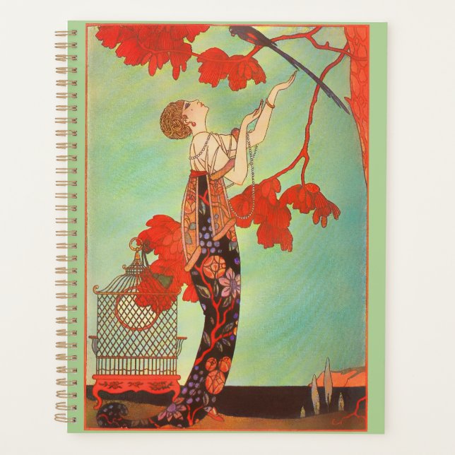 Exotische Vintage Malerei Planer (Vorderseite)