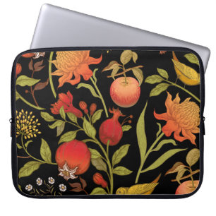 Exotische Vögel Blumen Vintage-Illustration Laptopschutzhülle