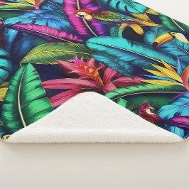 Exotische Vögel Dschungelträume Nahtloses Oberfläc Sherpadecke