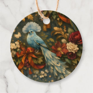 Exotische Vögel Fantasy Antique Botanik Geschenkanhänger