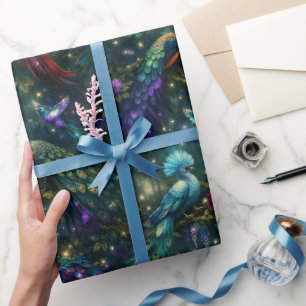Exotische Vögel Fantasy Luxus Geschenkpapier