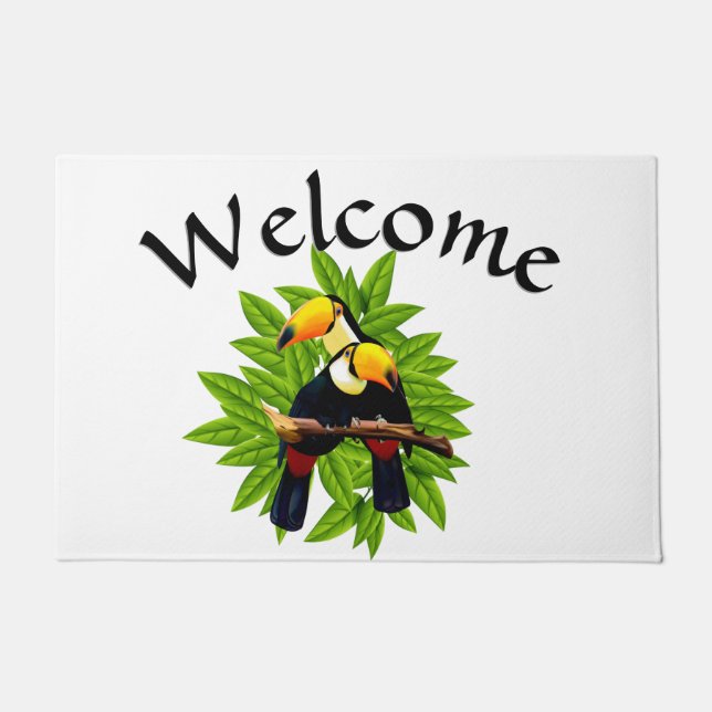 Exotische Vögel Fußmatte (Vorderseite)