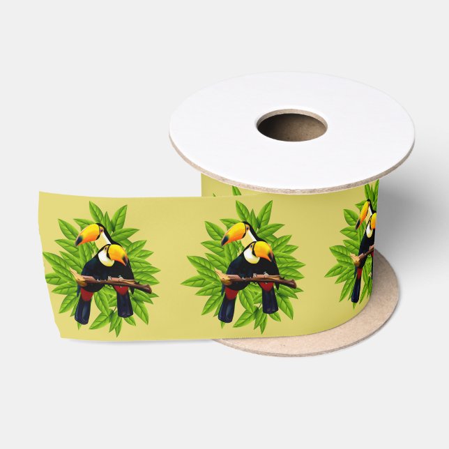 Exotische Vögel Satinband (Spule)