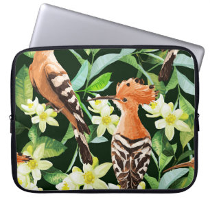 Exotische Vögel: Tropischer Vintage-Druck Laptopschutzhülle