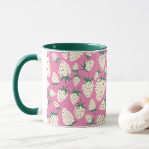 Exotische weiße Erdbeeren Farbige Fruchtsäfte Fun  Tasse