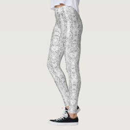 Exotische weiße Viper Snakeskin Leggings