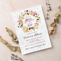 Exotische Wildblume Wreath Birthday