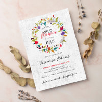 Exotische Wildblume Wreath Birthday