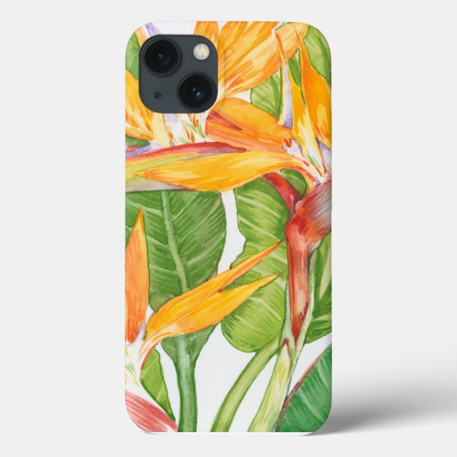 Exotischer BlumenWatercolor Case-Mate iPhone Hülle (Rückseite)