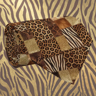 Exotischer Faux-Seide Luxus-Wildtier-Herrenausst Krawatte