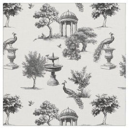 Exotischer Gart-Pfauen-Vögel Toile de Jouy  Stoff