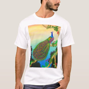 Exotischer grüner Pfau-T - Shirt