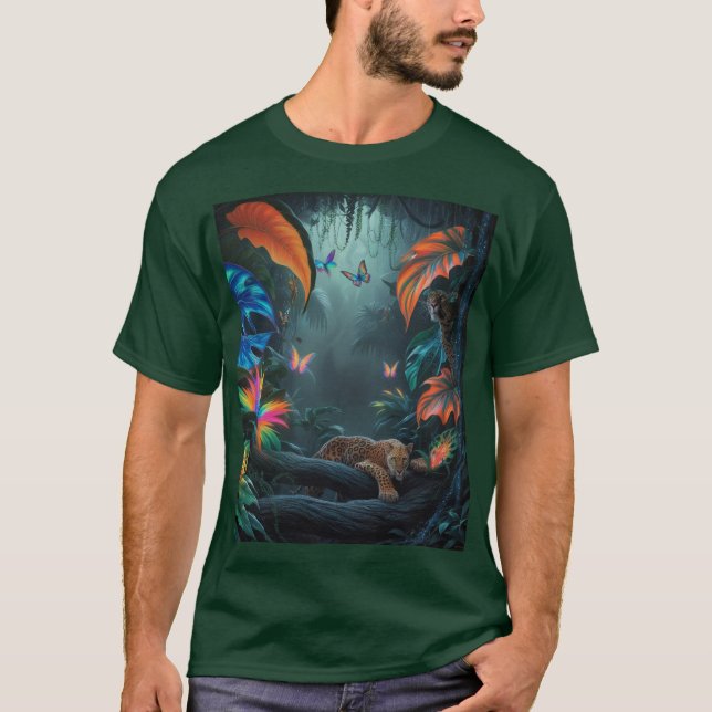 Exotischer Jungle Scene-T - Shirt (Vorderseite)