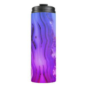 Exotischer Lila Marmor Thermosbecher