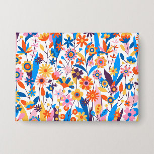 Exotischer mehrfarbiger Blumenhintergrund-32939 Button