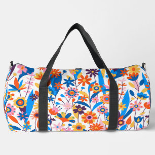 Exotischer mehrfarbiger Blumenhintergrund-32939 Duffle Bag