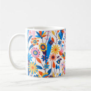 Exotischer mehrfarbiger Blumenhintergrund-32939 Kaffeetasse