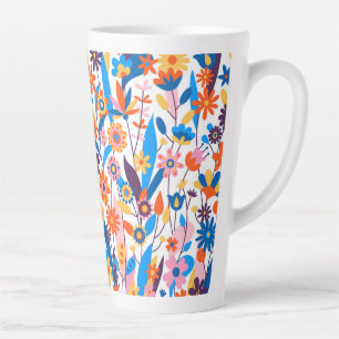 Exotischer mehrfarbiger Blumenhintergrund-32939 Milchtasse