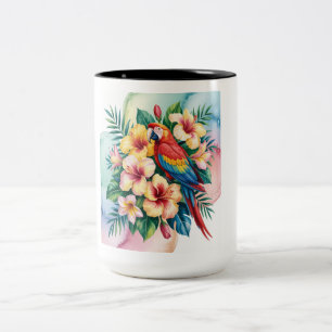 Exotischer Papagei Zweifarbige Tasse
