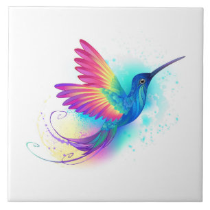 Exotischer Regenbogenkolibri Fliese