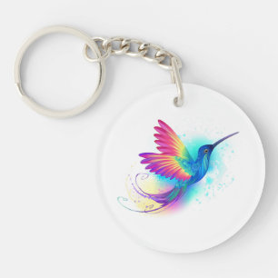 Exotischer Regenbogenkolibri Schlüsselanhänger