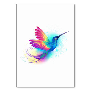Exotischer Regenbogenkolibri Tischnummer