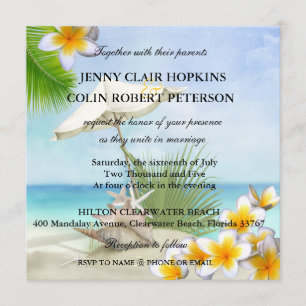 Exotischer Strand-kundenspezifische Einladung