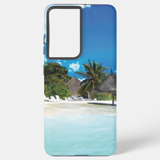 Exotischer Strand Samsung Galaxy Hülle (Rückseite)