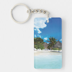 Exotischer Strand Schlüsselanhänger