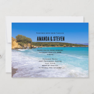 Exotischer Strand Tropische Insel Paradies Hochzei Einladung