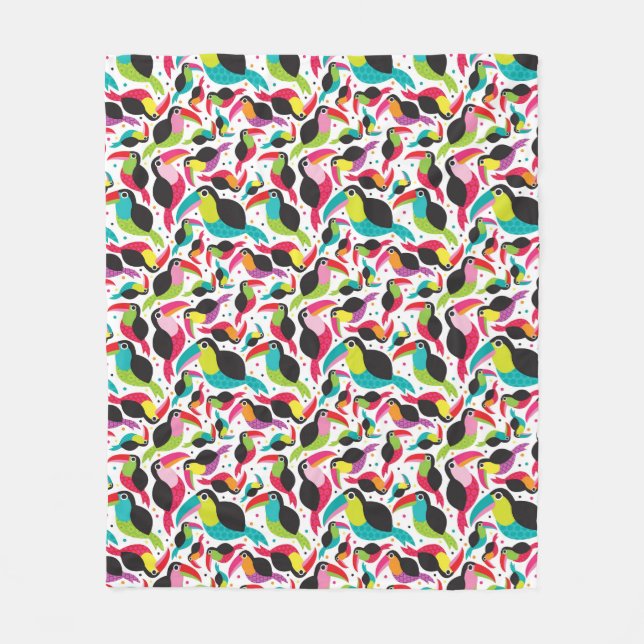 exotischer toucan Vogelhintergrund Brasiliens Fleecedecke (Vorderseite)