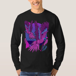 Exotischer Vogel Dschungel Tier Retro 80er Vaporwa T-Shirt