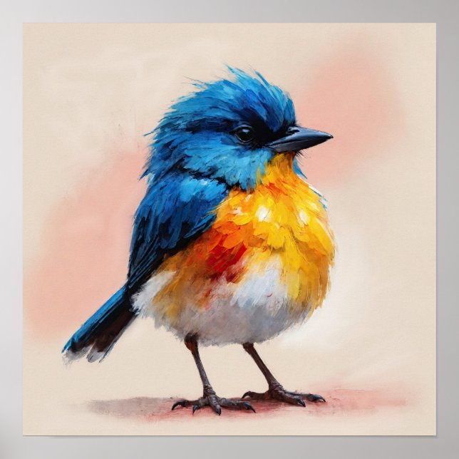 Exotischer Vogel: Kunstwerk für Naturfreunde.  Poster (Vorne)