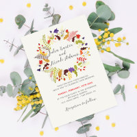 Exotischer Wald-Wildblumen-Kranz Foto-Hochzeit