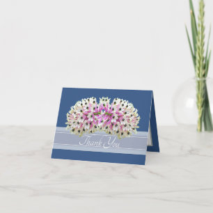 Exotischer weißer rosa Orchideenstrauß Elegantes D Dankeskarte