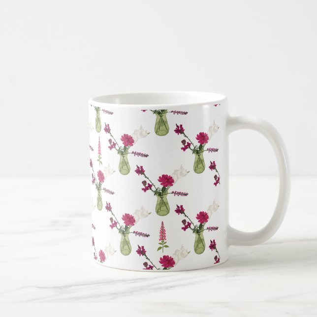 Exotisches Blumenarrangement im Glas Kaffeetasse (Rechts)