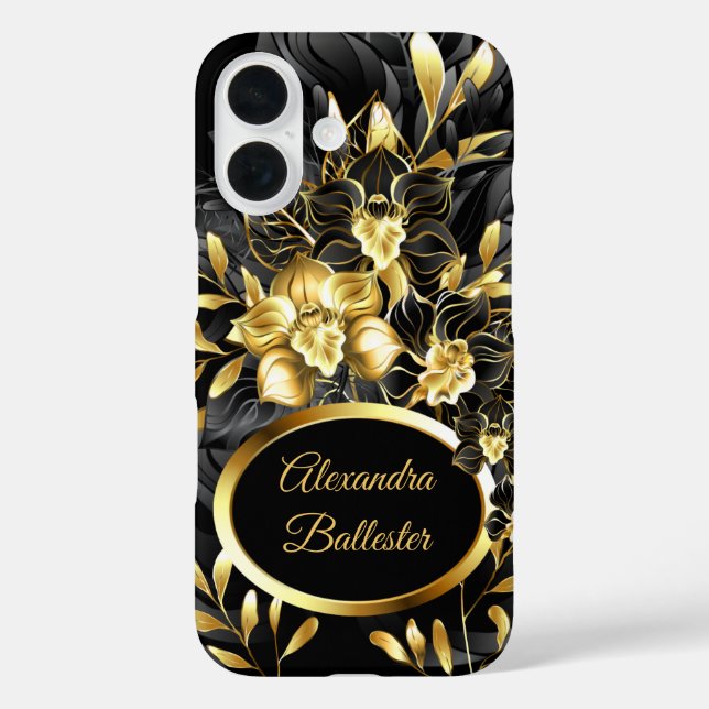 Exotisches Elegantes Flora Rich Gold Case-Mate iPhone Hülle (Rückseite)