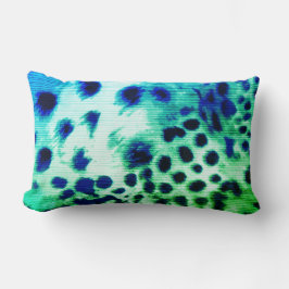 Exotisches grünes Leopard Print Lumbar Throw Kisse Lendenkissen