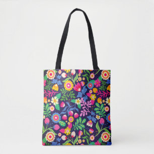 Exotisches handgemaltes Blumenmuster