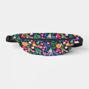 Exotisches handgemaltes Blumenmuster-48330 Bauchtasche