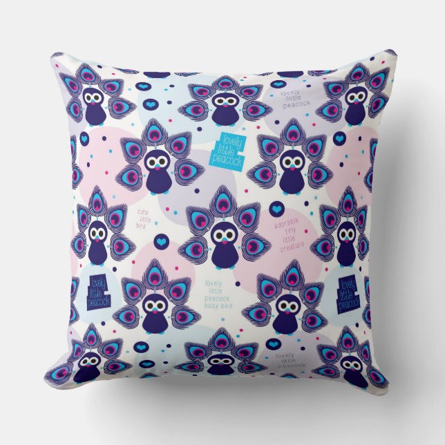 exotisches Indien-Pfaumuster Kissen (Vorderseite)