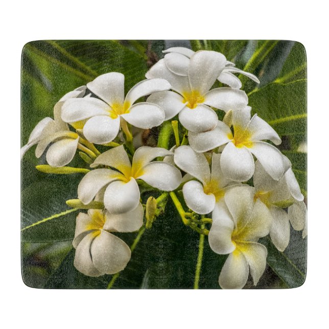 Exotisches Inselplumeria-Schneidebrett Schneidebrett (Vorderseite)